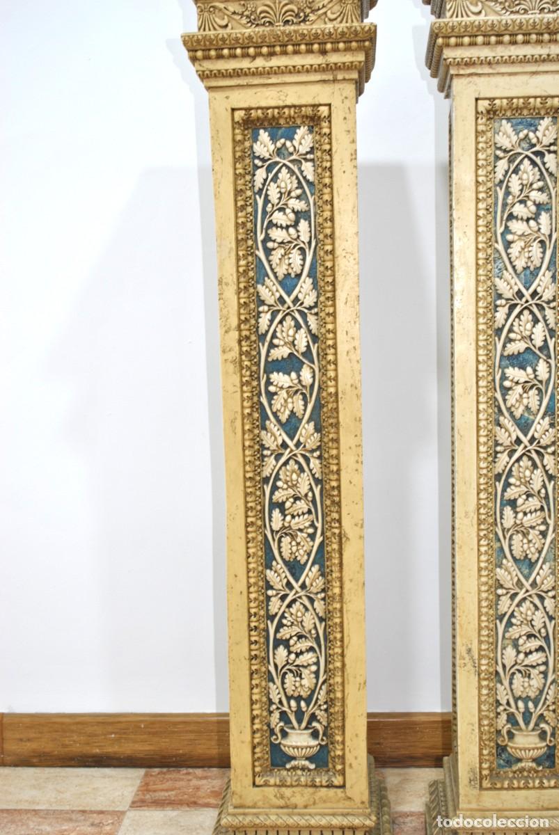 Antig&uuml;edades: PAREJA DE COLUMNAS ORNAMENTALES OREJUDO - Foto 5