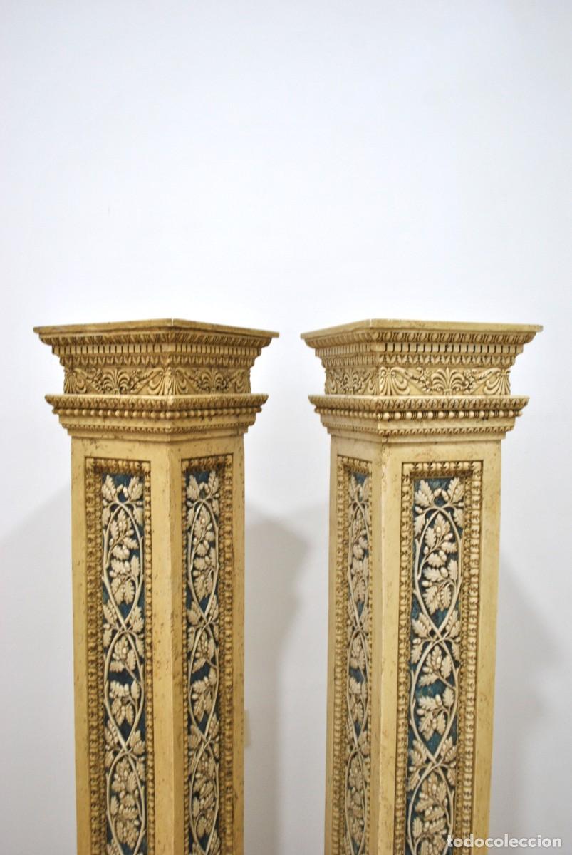 Antig&uuml;edades: PAREJA DE COLUMNAS ORNAMENTALES OREJUDO - Foto 8