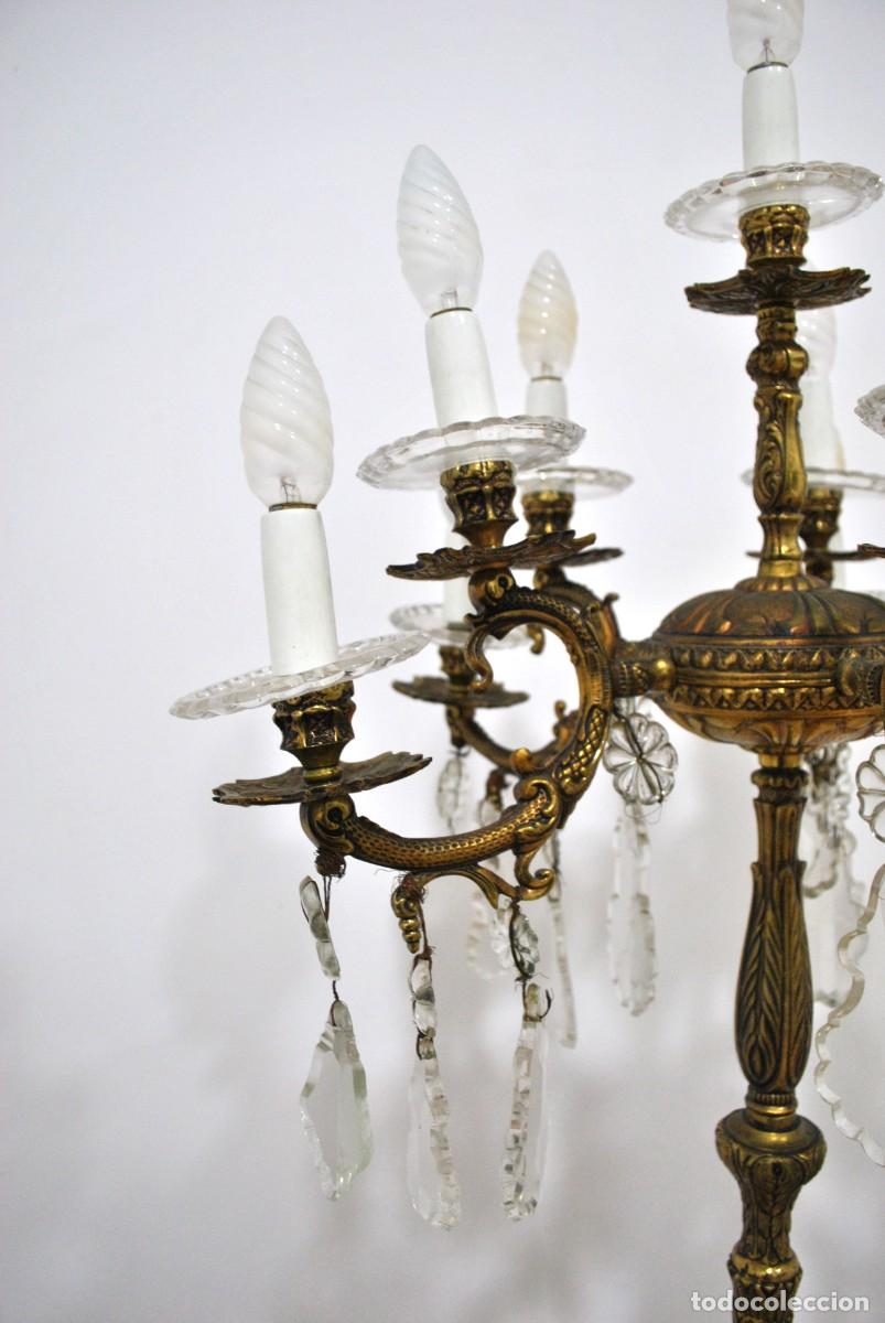 Antig&uuml;edades: L&Aacute;MPARA CANDELABRO DE PIE 11 LUCES - Foto 5