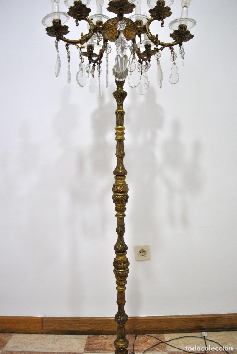 Antig&uuml;edades: L&Aacute;MPARA CANDELABRO DE PIE 11 LUCES - Foto 7