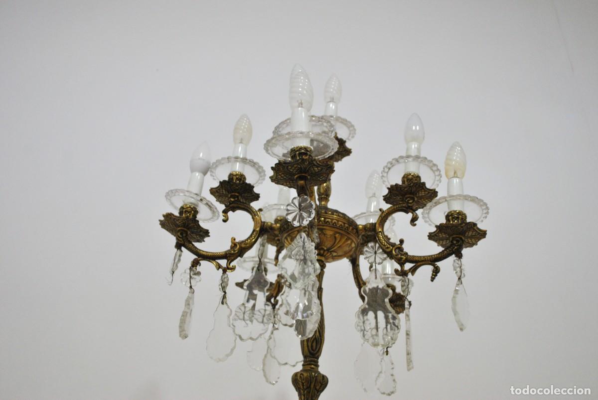 Antig&uuml;edades: L&Aacute;MPARA CANDELABRO DE PIE 11 LUCES - Foto 9