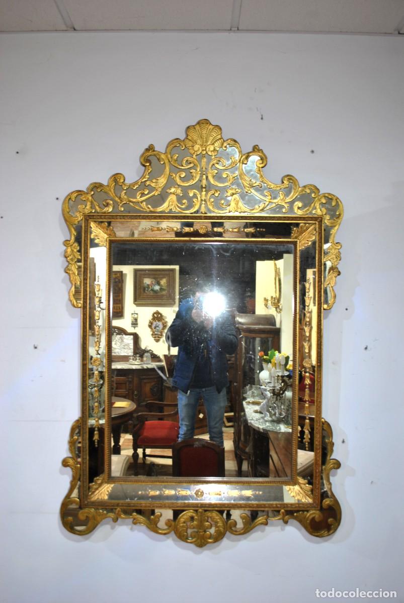 Antig&uuml;edades: ESPEJO ANTIGUO LUIS XV ORO - Foto 1
