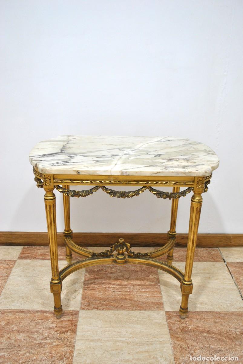 Antig&uuml;edades: MESA O CONSOLA LUIS XVI ORO - Foto 2