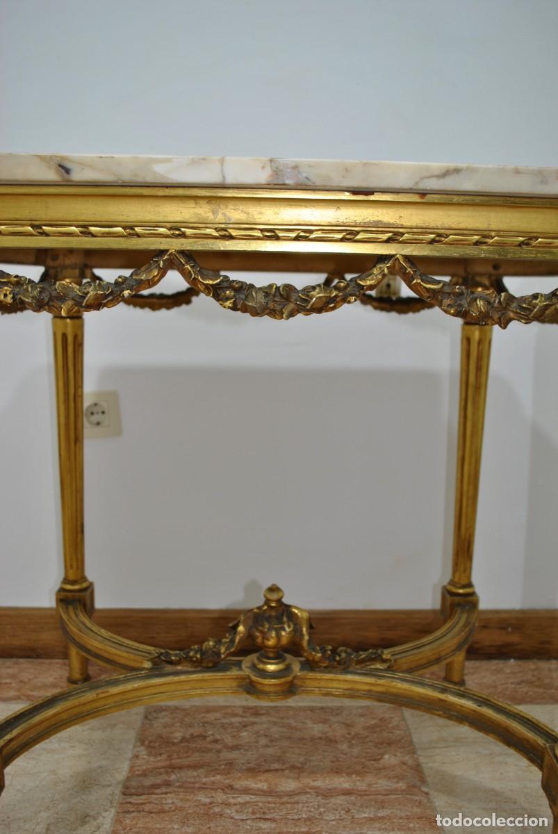 Antig&uuml;edades: MESA O CONSOLA LUIS XVI ORO - Foto 6