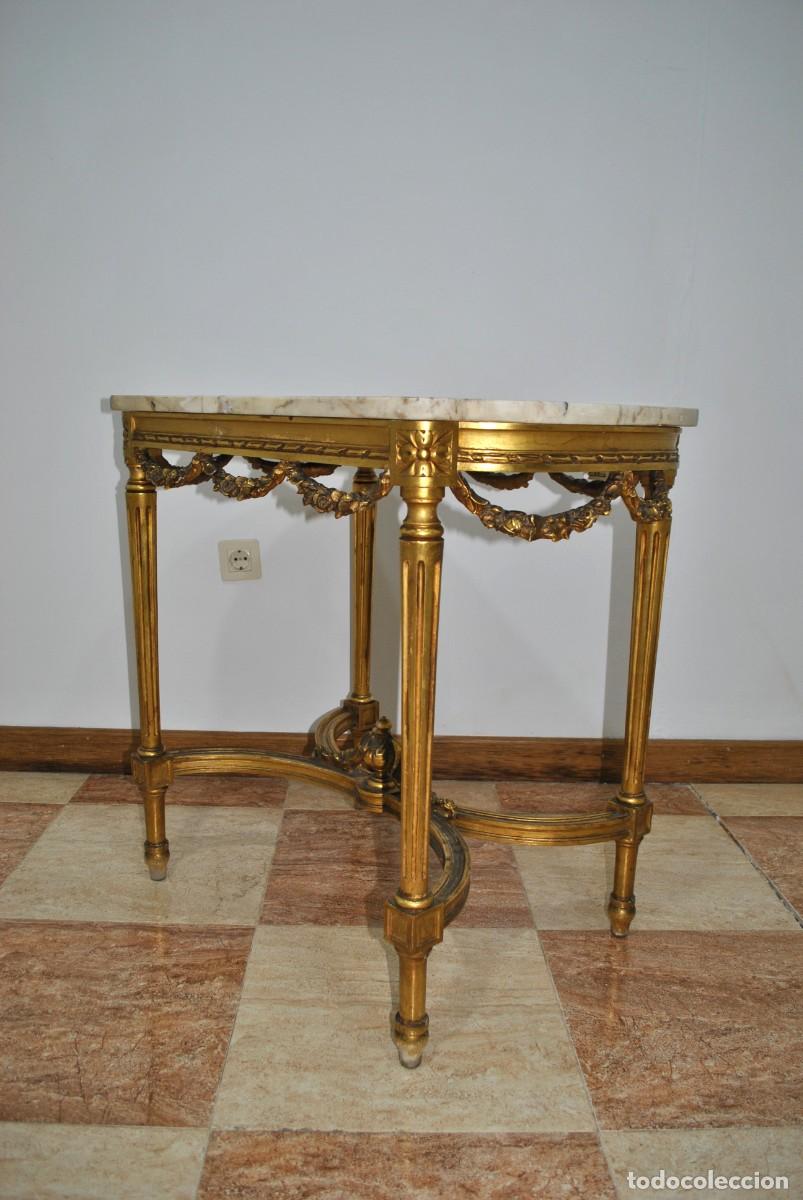 Antig&uuml;edades: MESA O CONSOLA LUIS XVI ORO - Foto 8