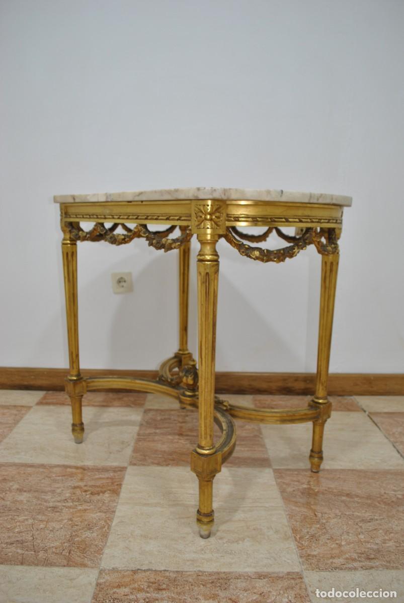 Antig&uuml;edades: MESA O CONSOLA LUIS XVI ORO - Foto 10