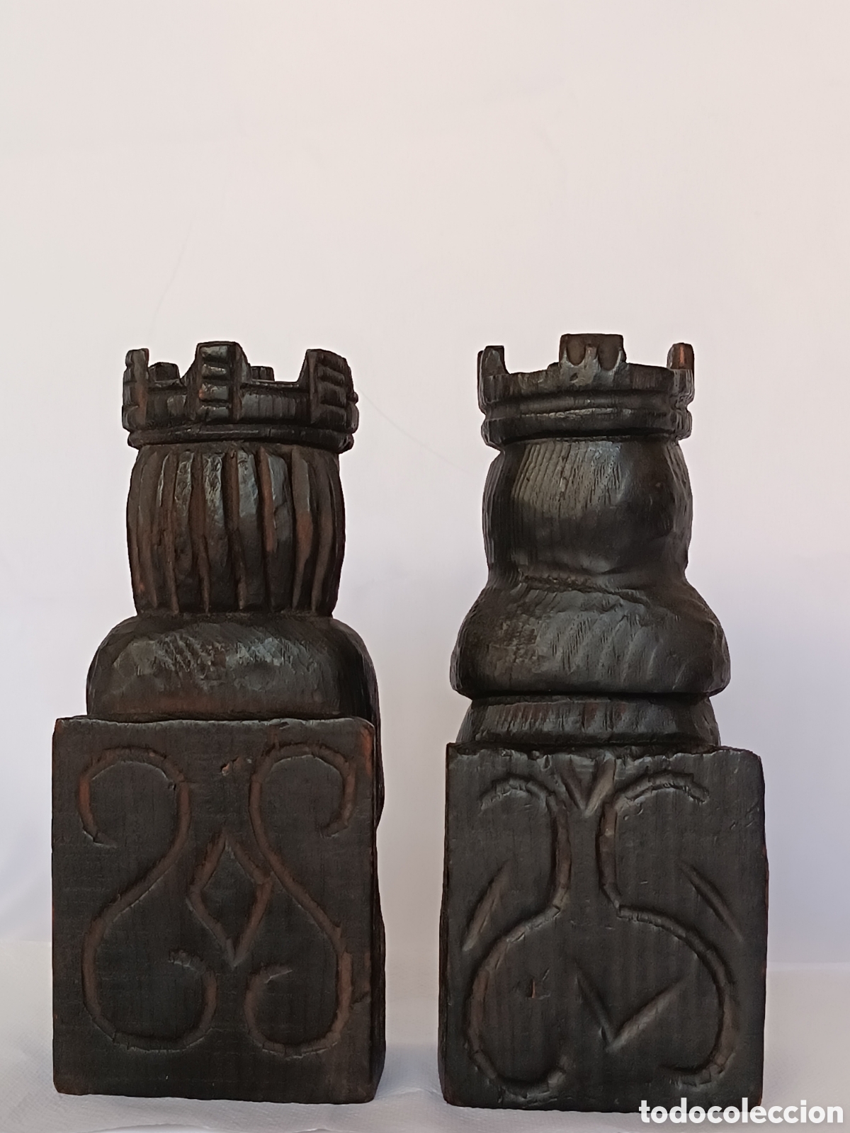 Antig&uuml;edades: Rey y Reina, esculturas en madera - Foto 3