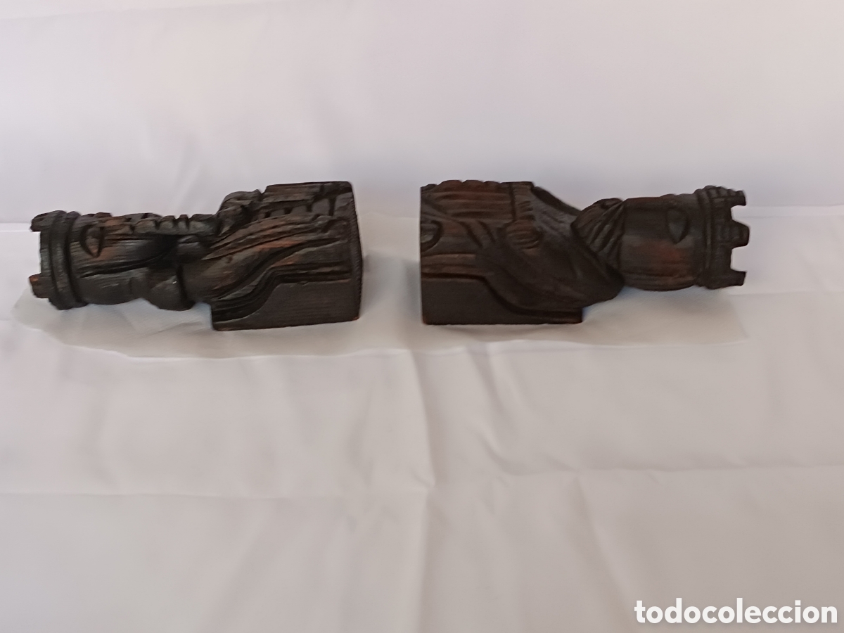 Antig&uuml;edades: Rey y Reina, esculturas en madera - Foto 4