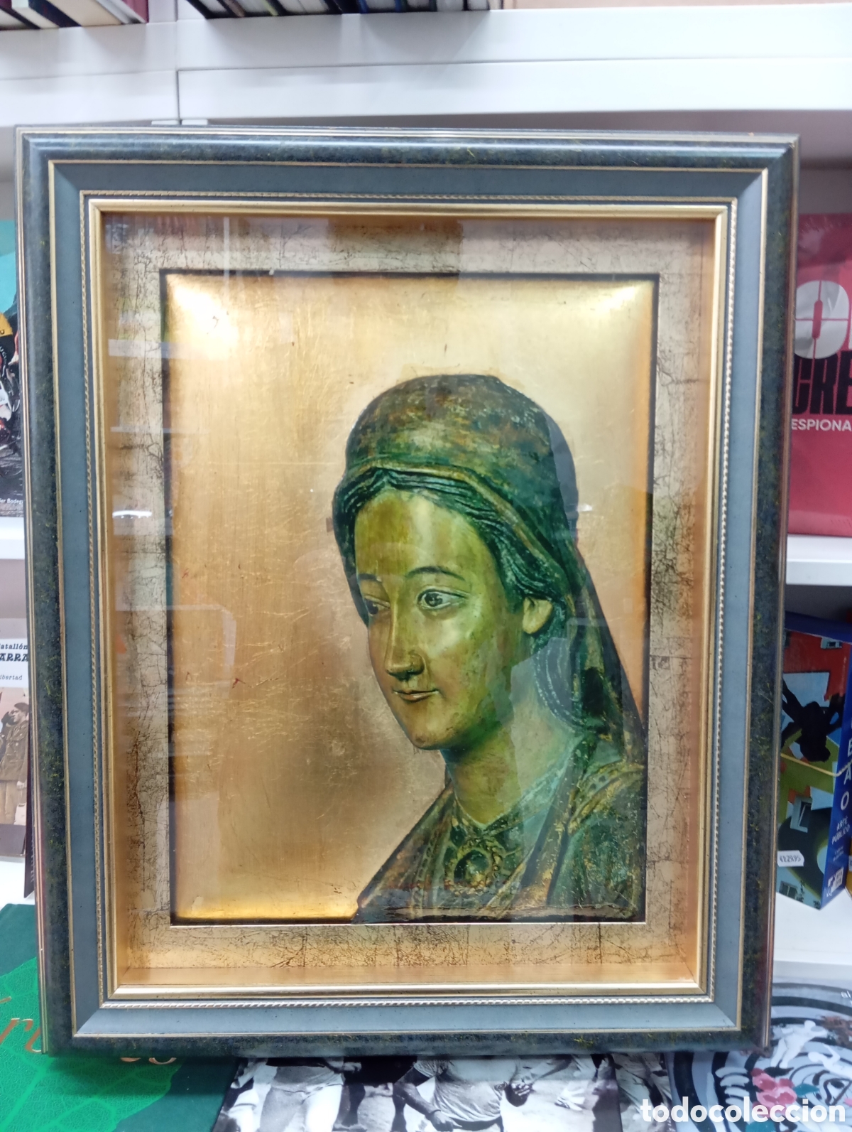 Antig&uuml;edades: EXCEPCIONAL CUADRO DE LA VIRGEN DE BEGO&Ntilde;A S.XX 55x45 cm Amatxu Bilbao Pais Vasco Athletic