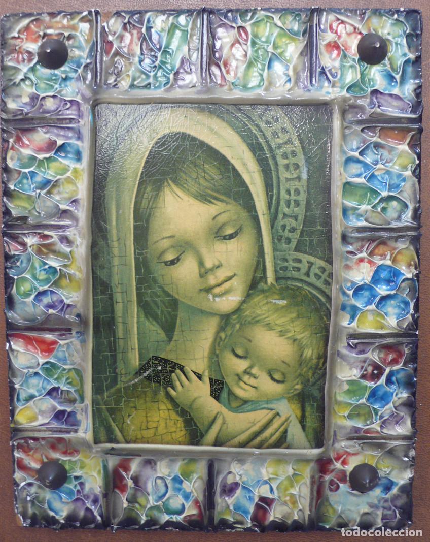 Antig&uuml;edades: PEQUE&Ntilde;O CUADRO CON VIRGEN - Foto 2