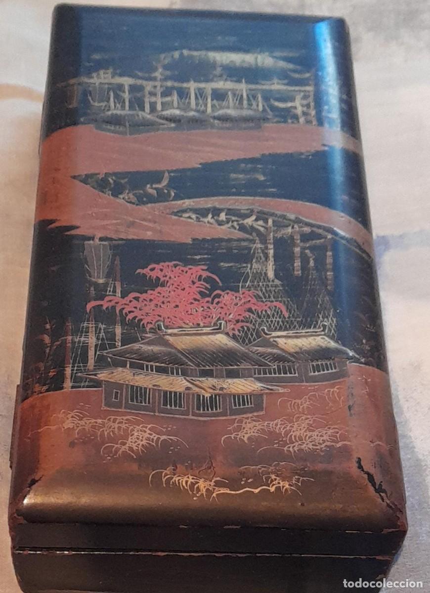 Antig&uuml;edades: ANTIGUA CAJA LACADA CHINA - Foto 2