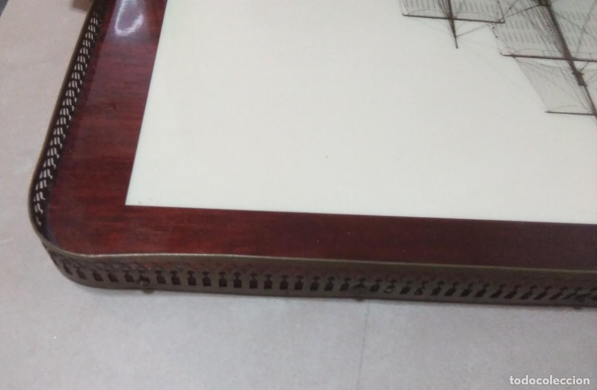 Antig&uuml;edades: Bandeja rectangular grande con motivo del velero Speedwell - Foto 6