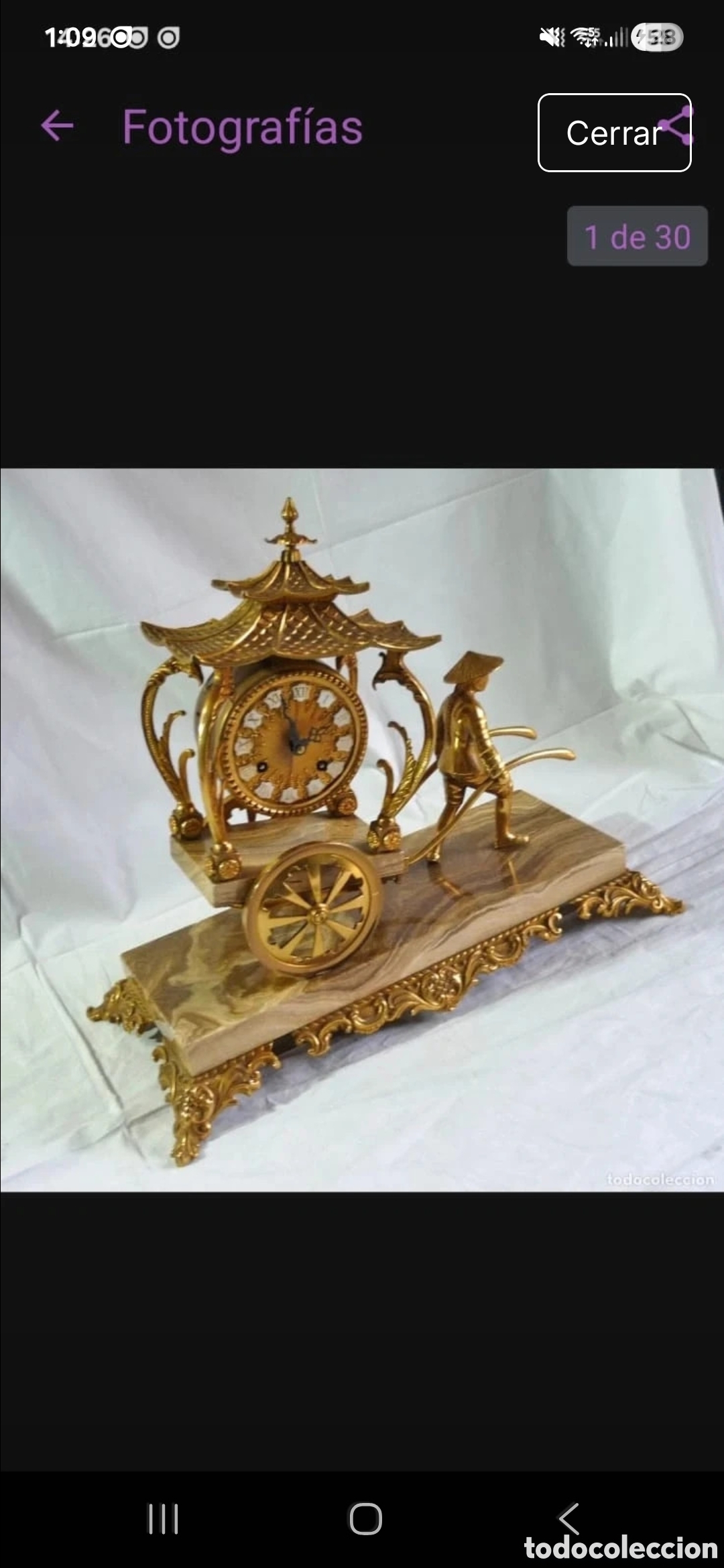 Antig&uuml;edades: Reloj de mesa antiguo - Foto 1