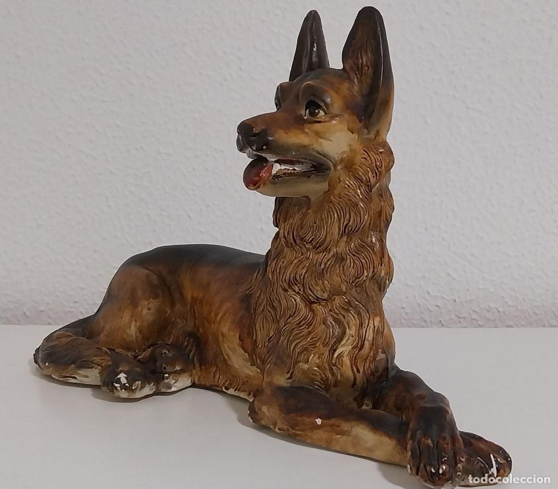 Antig&uuml;edades: Figura Vintage Pastor Alem&aacute;n - Foto 2