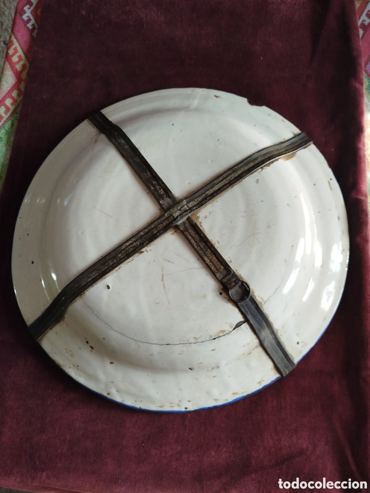 Antig&uuml;edades: Plato de cer&aacute;mica de Manises S XIX - Foto 2