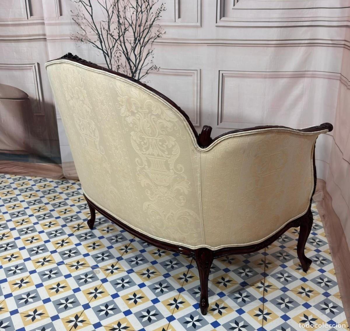 Antig&uuml;edades: Sof&aacute; antiguo de estilo Isabelino de caoba - Foto 10