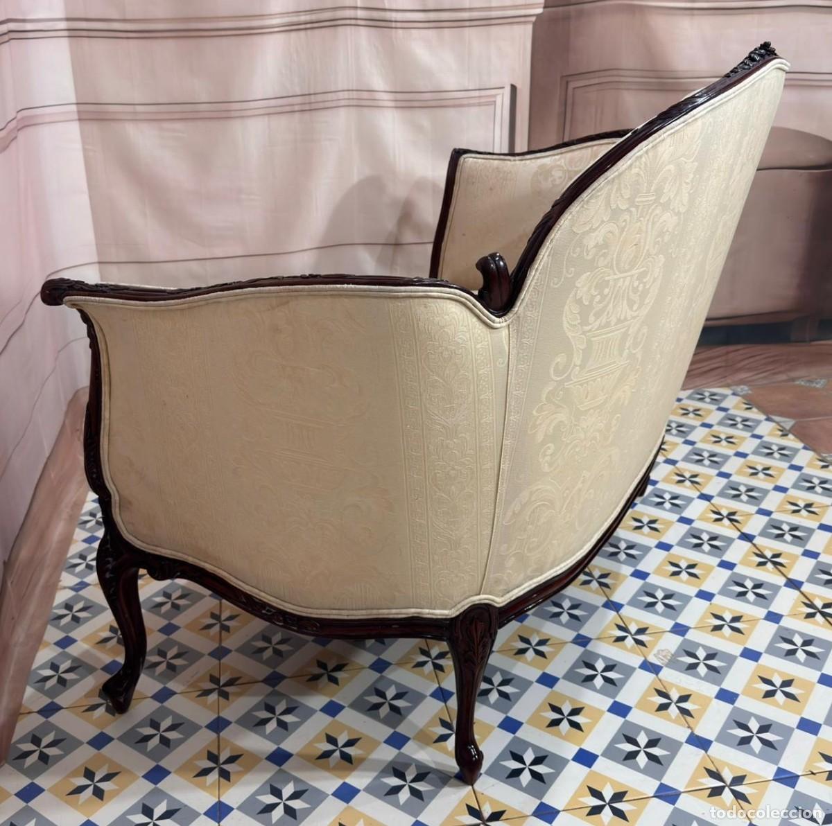 Antig&uuml;edades: Sof&aacute; antiguo de estilo Isabelino de caoba - Foto 11