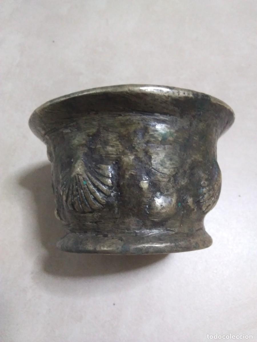Antig&uuml;edades: Antiguo Mortero o Almirez de Conchas en bronce - Foto 3