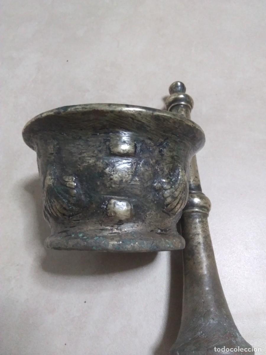 Antig&uuml;edades: Antiguo Mortero o Almirez de Conchas en bronce - Foto 4