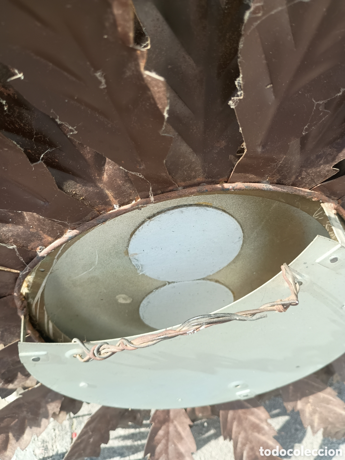 Antig&uuml;edades: Espejo sol hierro dorado - Foto 7