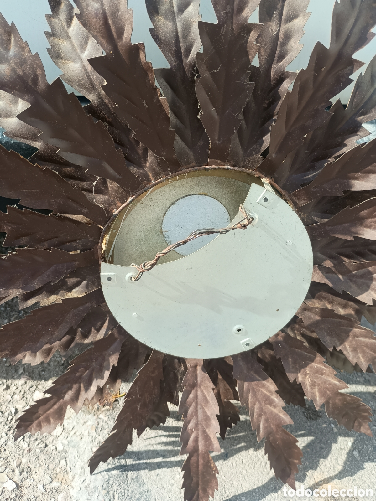Antig&uuml;edades: Espejo sol hierro dorado - Foto 10