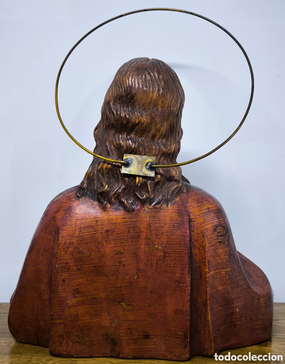 Antig&uuml;edades: ANTIGUO SAGRADO CORAZ&Oacute;N. IMPECABLE - Foto 7