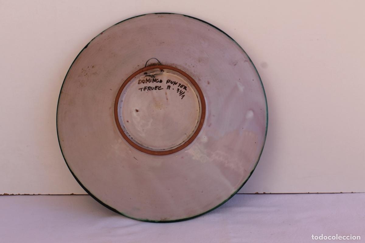 Antig&uuml;edades: PLATO DE CERAMICA DE TERUEL PUNTER - Foto 3