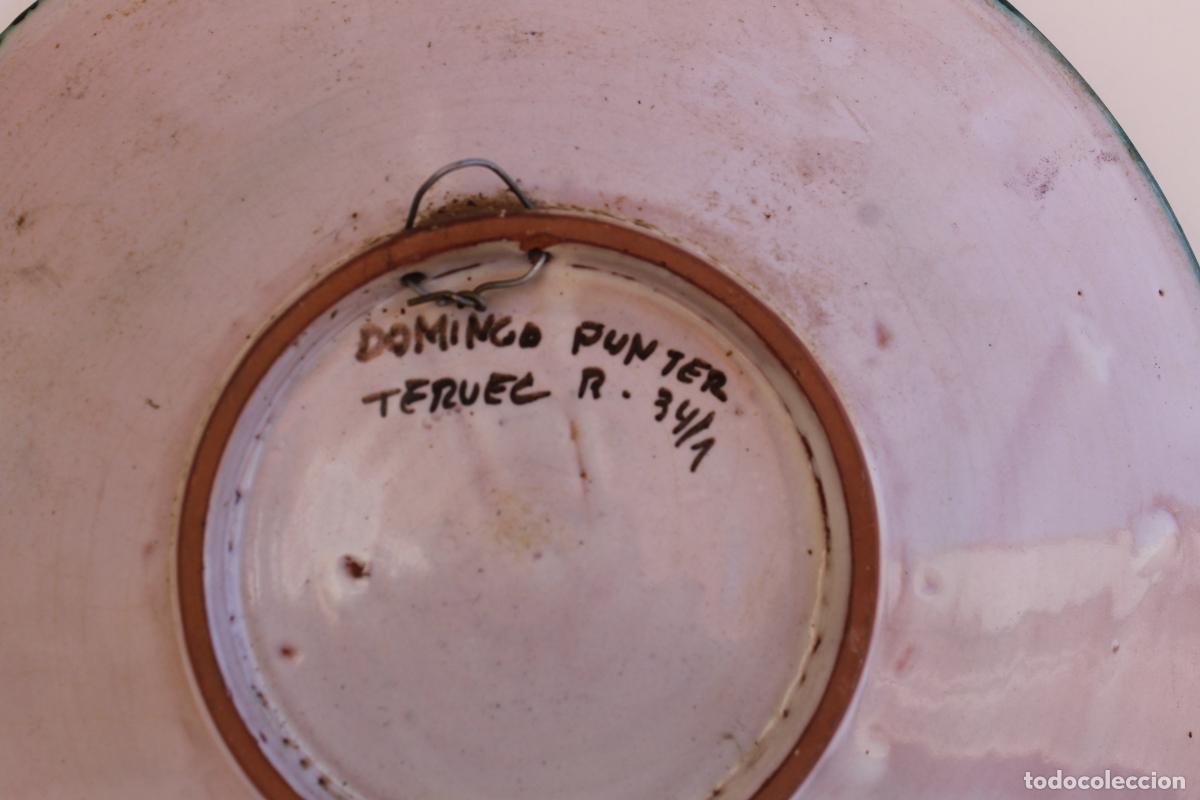 Antig&uuml;edades: PLATO DE CERAMICA DE TERUEL PUNTER - Foto 4