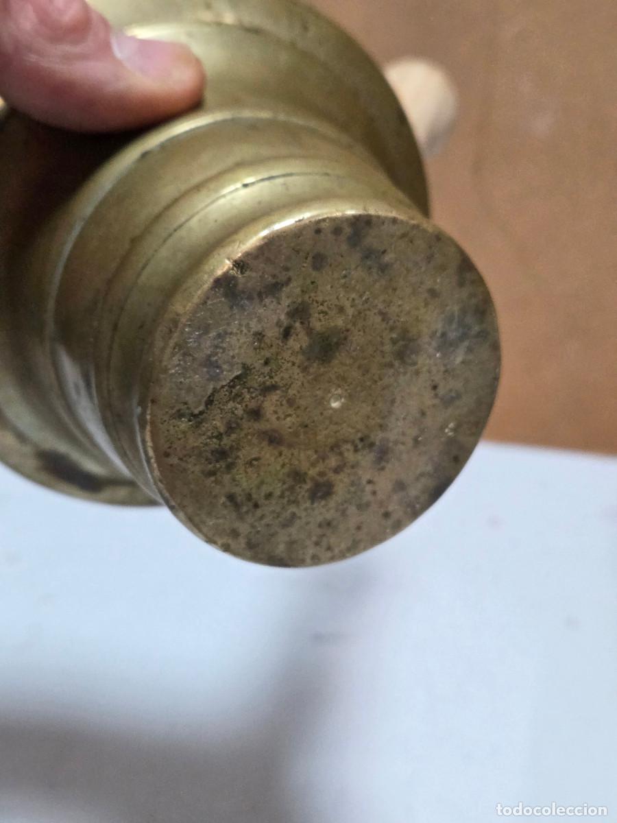Antig&uuml;edades: mortero de bronce y maza de madera - Foto 3