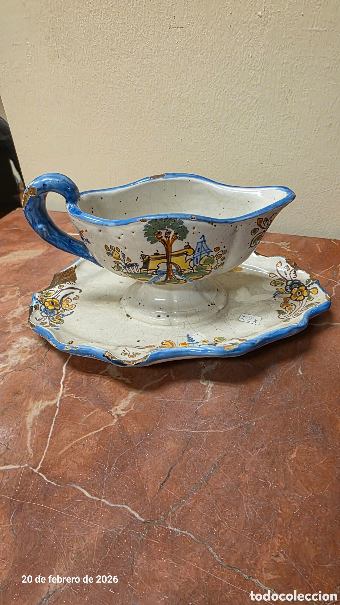 Antig&uuml;edades: Ensaladera talavera pineiro - Foto 3