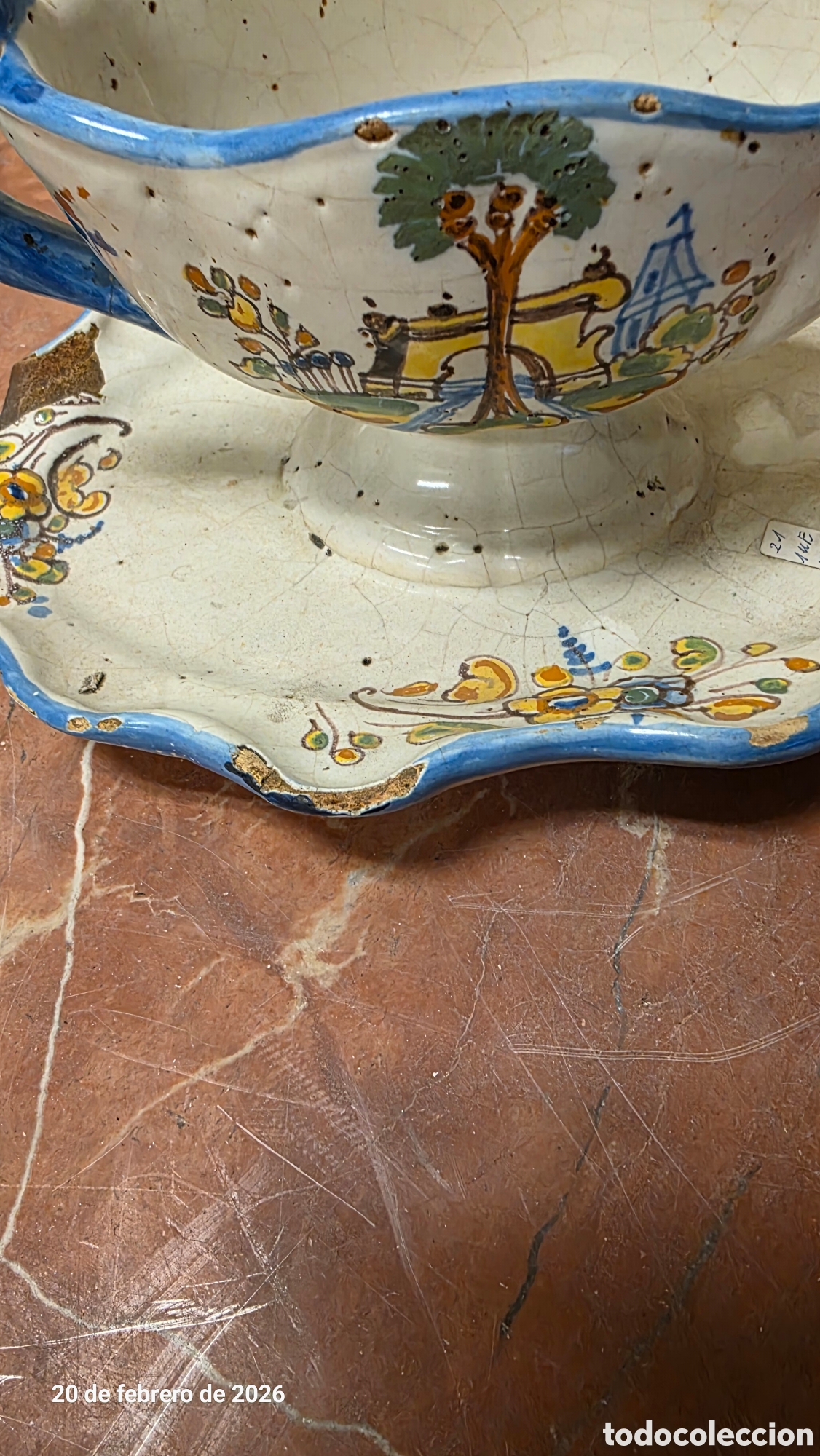 Antig&uuml;edades: Ensaladera talavera pineiro - Foto 4