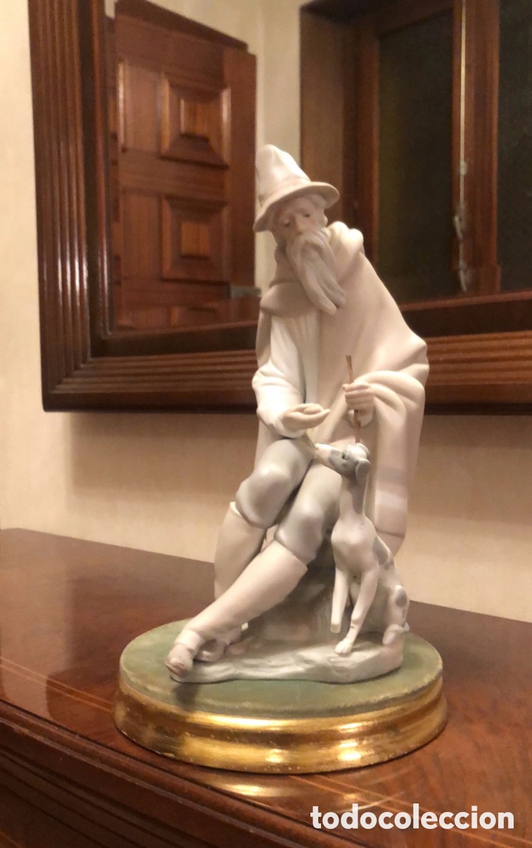 Antig&uuml;edades: Figura original de Lladr&oacute; - Pastor sentado con perro (Ref. 4659) - Foto 4