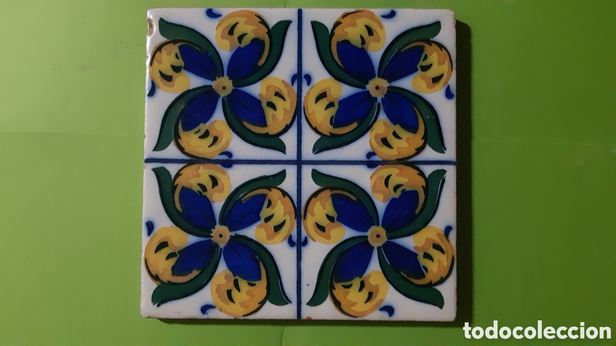 Antig&uuml;edades: Azulejo modernista con molinillos - Foto 1
