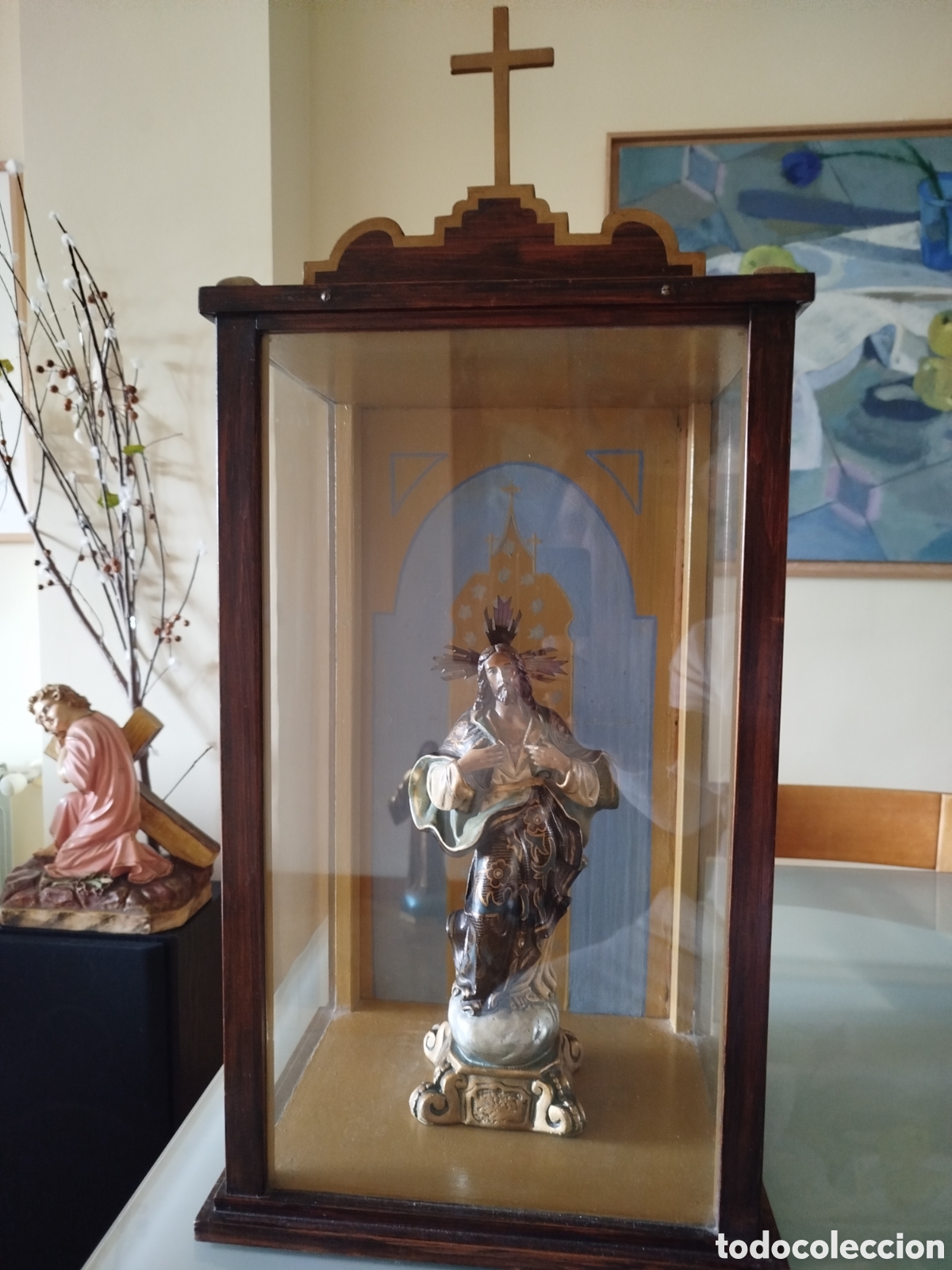 Antig&uuml;edades: Sagrado Coraz&oacute;n de Jes&uacute;s de estuco - Foto 2