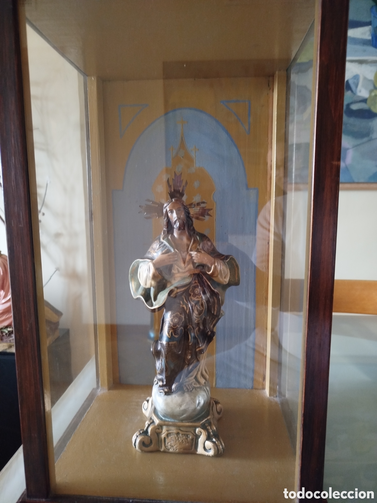 Antig&uuml;edades: Sagrado Coraz&oacute;n de Jes&uacute;s de estuco - Foto 4