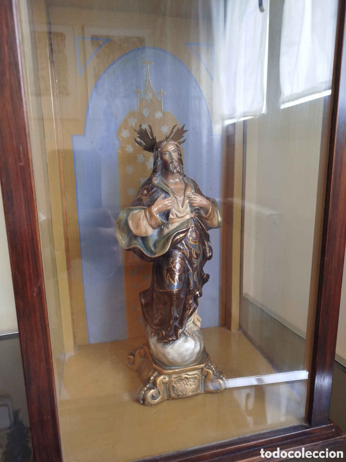 Antig&uuml;edades: Sagrado Coraz&oacute;n de Jes&uacute;s de estuco - Foto 5