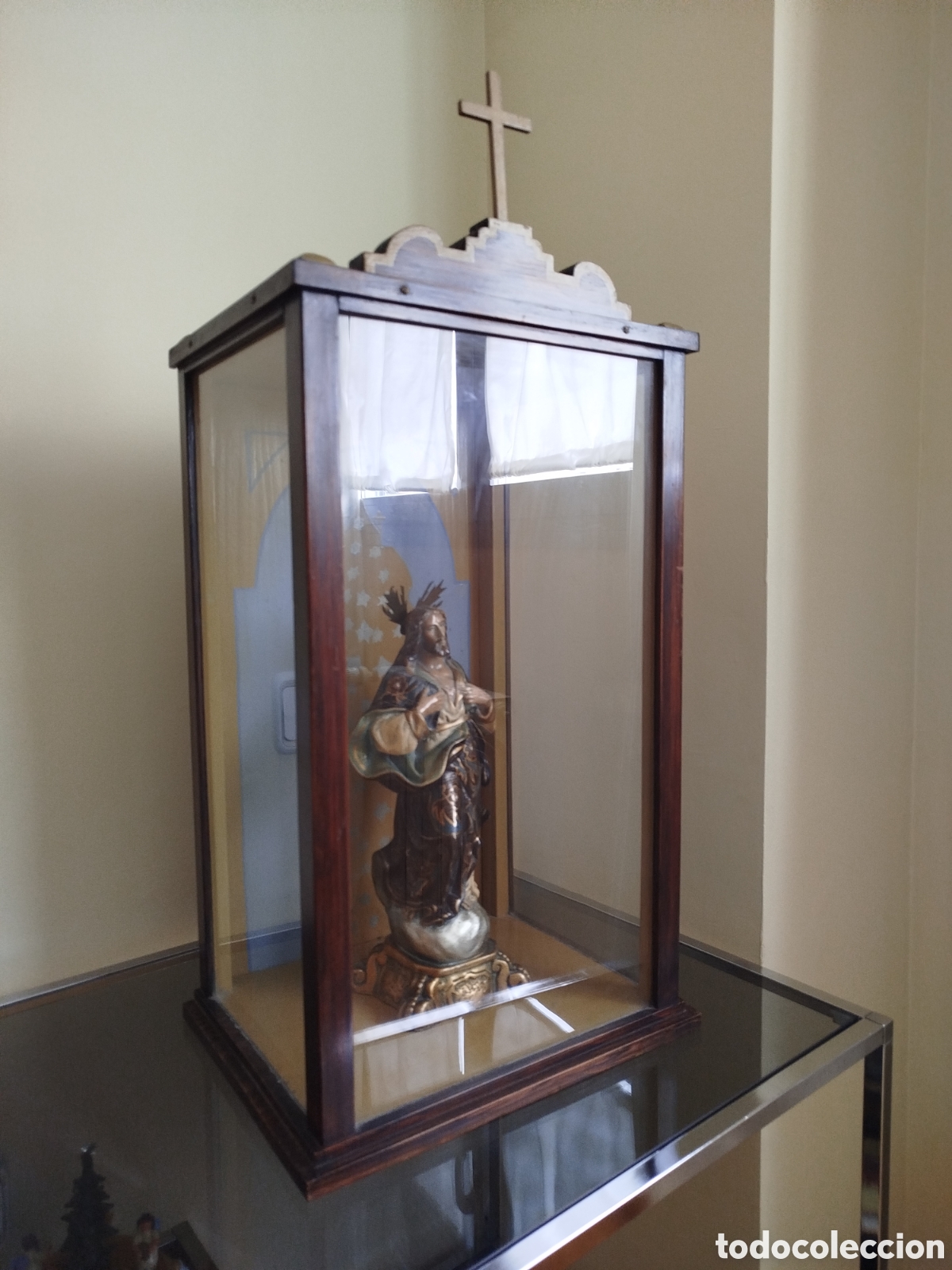 Antig&uuml;edades: Sagrado Coraz&oacute;n de Jes&uacute;s de estuco - Foto 8