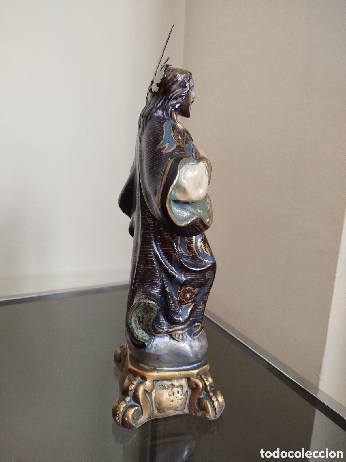 Antig&uuml;edades: Sagrado Coraz&oacute;n de Jes&uacute;s de estuco - Foto 14
