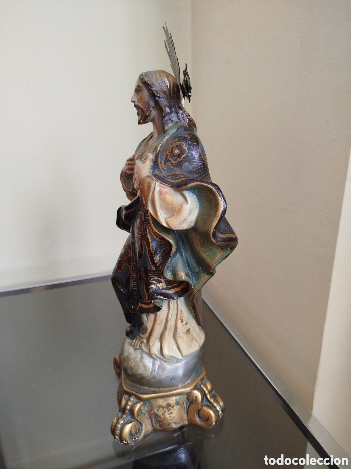 Antig&uuml;edades: Sagrado Coraz&oacute;n de Jes&uacute;s de estuco - Foto 16