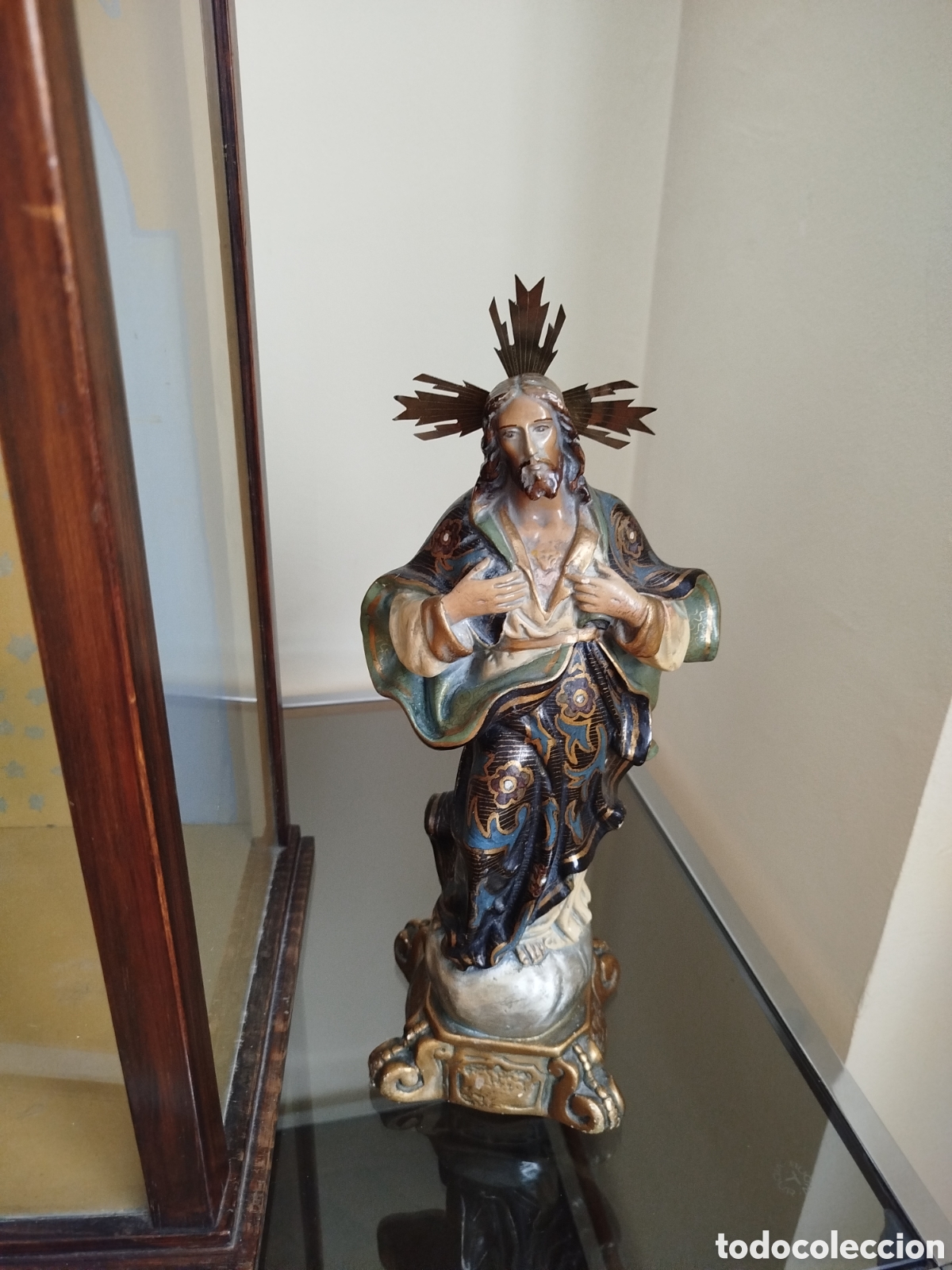 Antig&uuml;edades: Sagrado Coraz&oacute;n de Jes&uacute;s de estuco - Foto 18