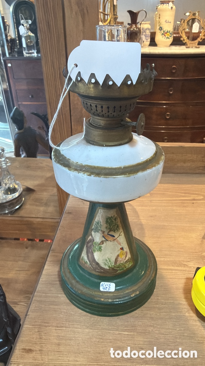 Antig&uuml;edades: QUINQU&Eacute; CER&Aacute;MICA ANTIGUO - Foto 2