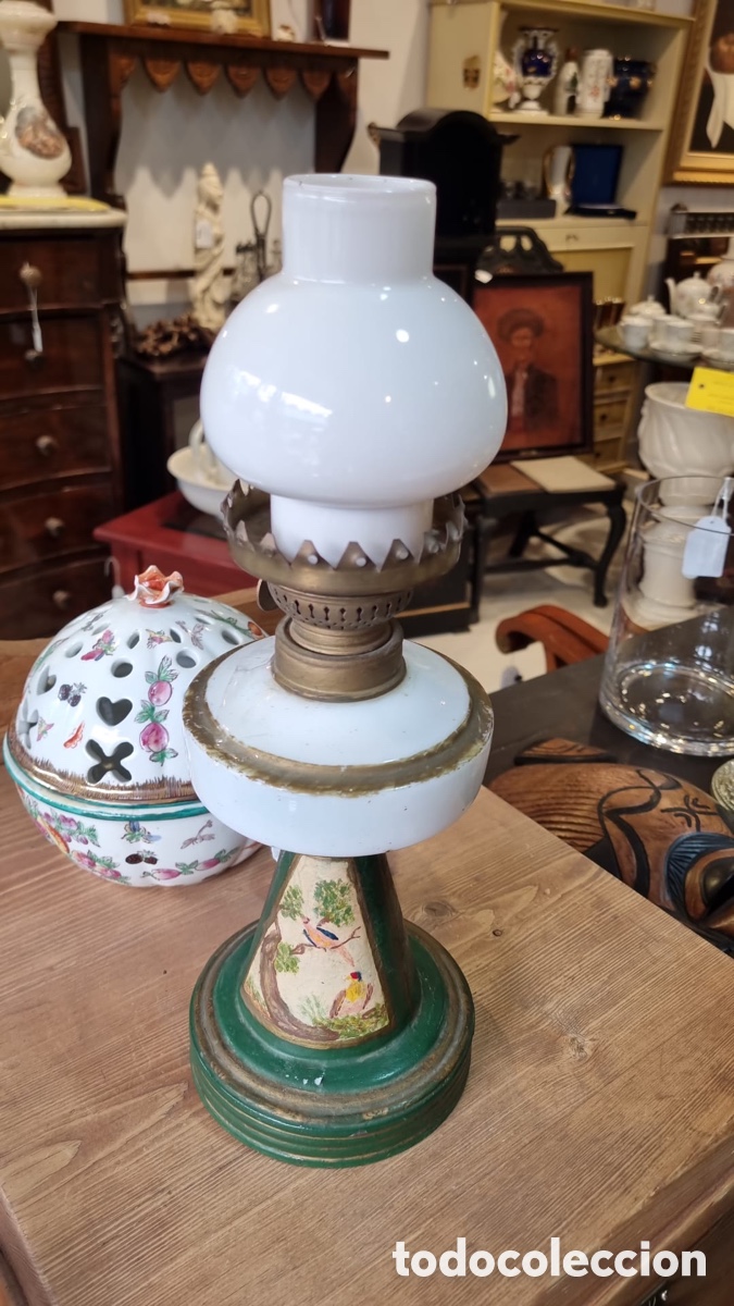 Antig&uuml;edades: QUINQU&Eacute; CER&Aacute;MICA ANTIGUO - Foto 6