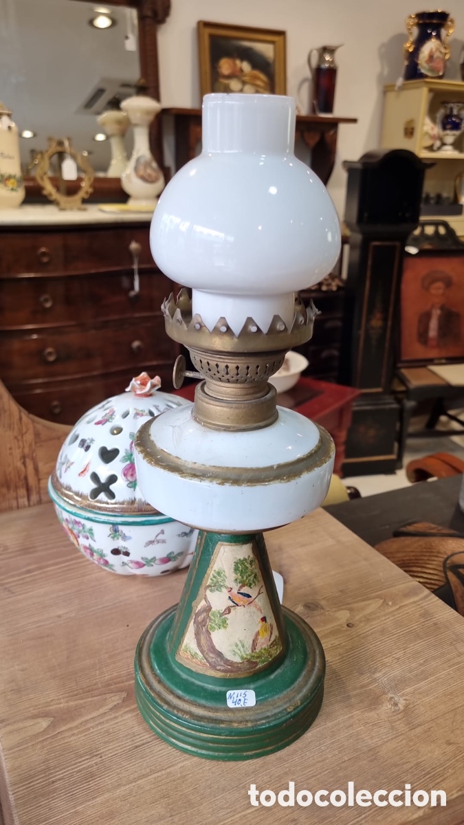 Antig&uuml;edades: QUINQU&Eacute; CER&Aacute;MICA ANTIGUO - Foto 1