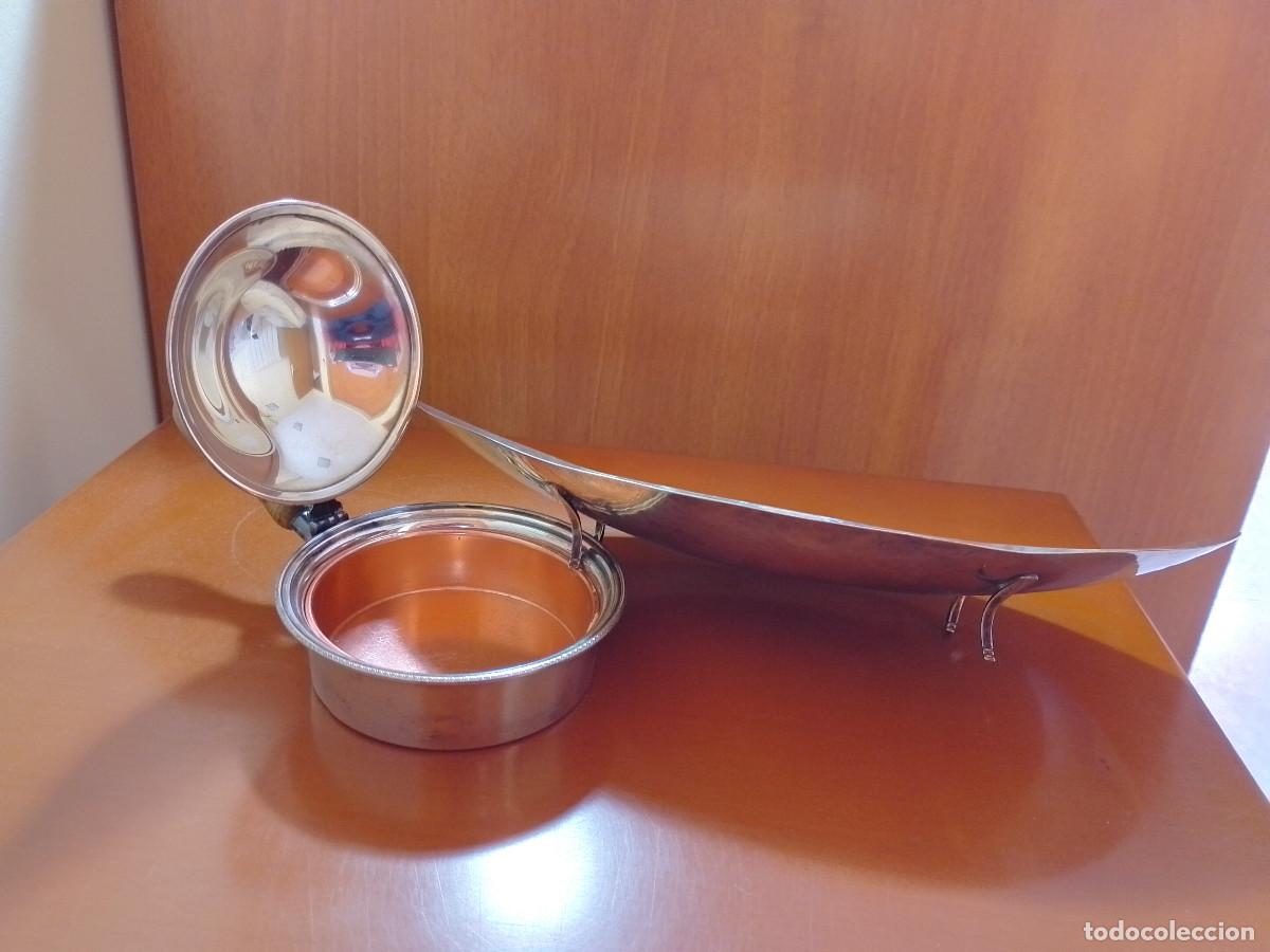 Antig&uuml;edades: Bandeja y azucarero de plata de ley - Foto 3