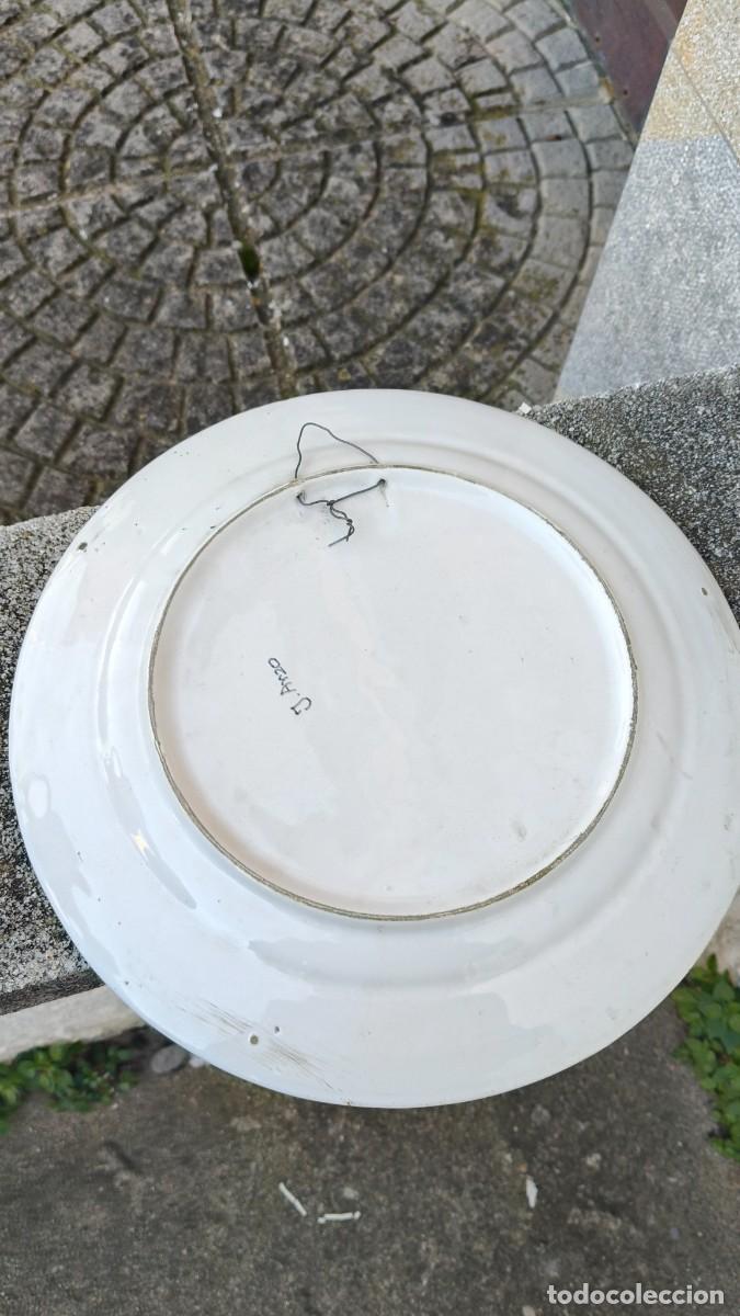 Antig&uuml;edades: C&eacute;ramique &eacute;maill&eacute;e peinte &agrave; la main et sign&eacute;e - Foto 3