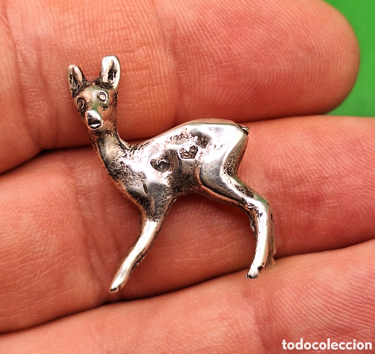 Antig&uuml;edades: Peque&ntilde;o Ciervo - Cervatillo de Plata - - Foto 6