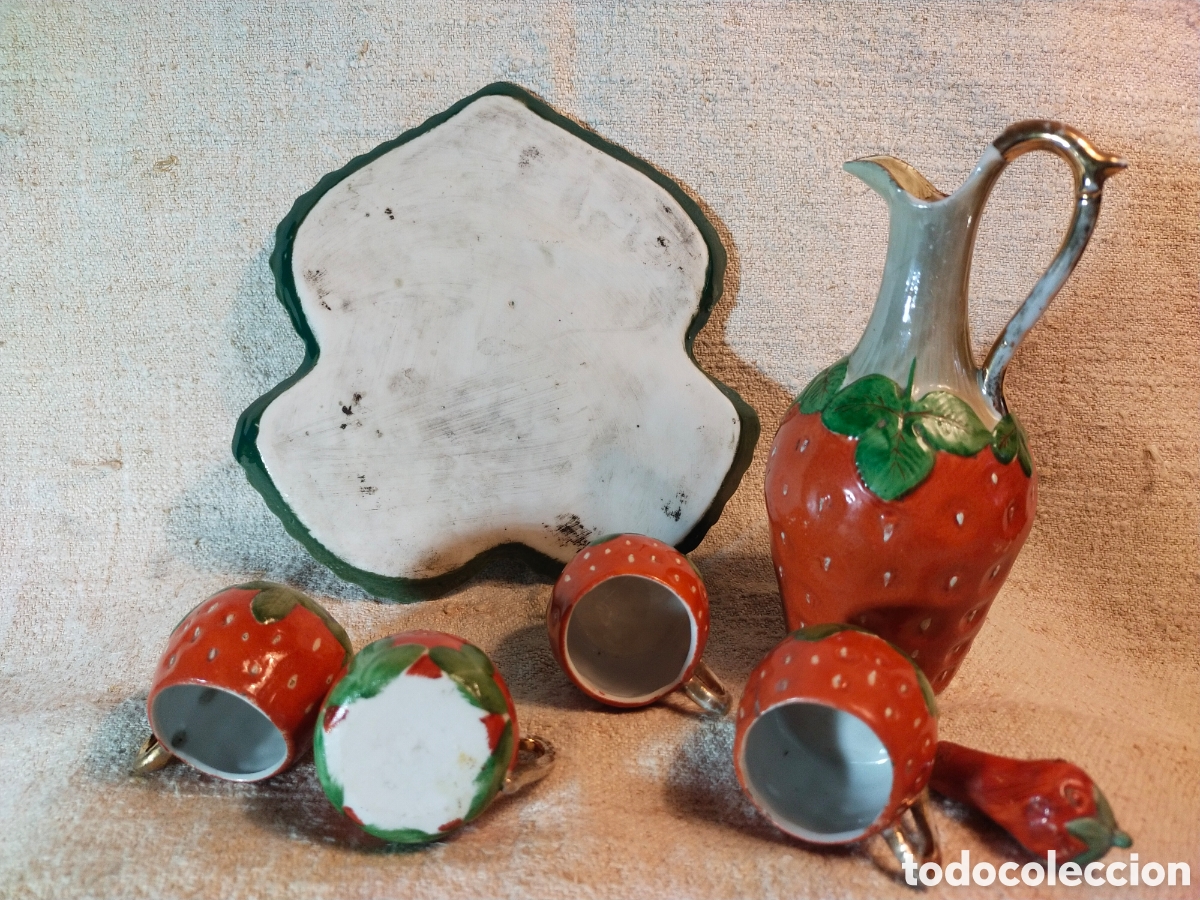 Antig&uuml;edades: Juego de caf&eacute; miniatura de biscuit - Foto 6