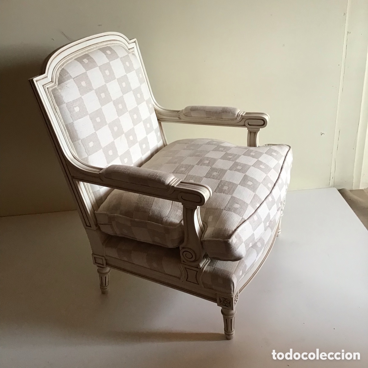 Antig&uuml;edades: 1 sill&oacute;n estilo franc&eacute;s Luis XVI - Foto 3