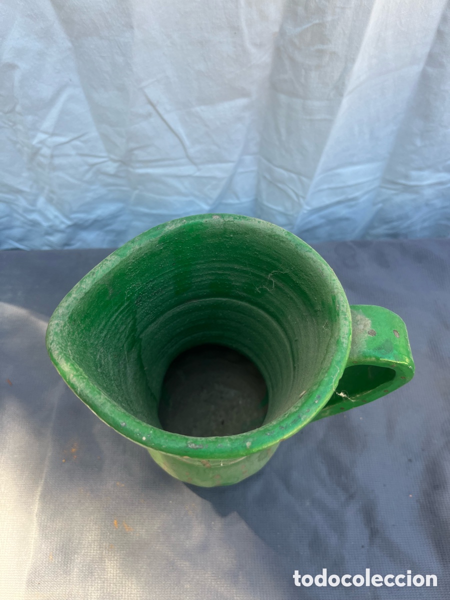Antig&uuml;edades: Taza Artesanal Verde - Foto 4