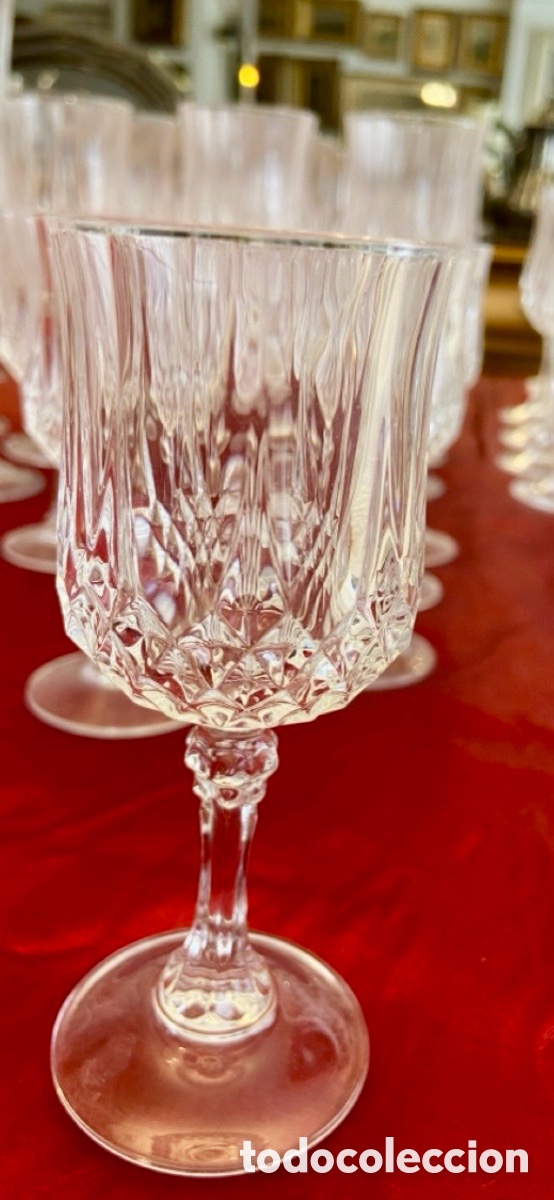 Antig&uuml;edades: Juego de copas de cristal de Arques - Foto 6